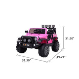 12V Kids Ride On Car Toy Jeep Rechargeable Battery 4 mph Remote Control Pink US