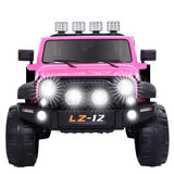 12V Kids Ride On Car Toy Jeep Rechargeable Battery 4 mph Remote Control Pink US