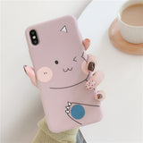 For VIVO V15/V11I/S1/Y66/Y67/Y91/Y95/Y93/Y97/Y83/Y85/Z3/Z3I/Z5X/Z1 Pro TPU Cellphone Case Shell Cartoon Back Cover pink