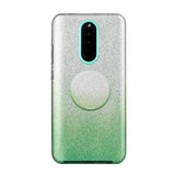 For Redmi Note 7/Note 7 pro/Note 8/Note 8 pro/8/8A Phone Case Gradient Color Glitter Powder Phone Cover with Airbag Bracket green