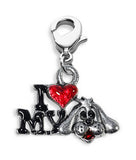 I Love My Dog Charm Dangle