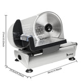 ZOKOP SL526 110V/150W 7.5" Semi-automatic Belt Cutter Deli Food Machine Home Deli Food Slicer (DNSOA)