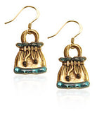 Drawstring Purse Charm Earrings