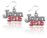 John 3:16 Charm Earrings