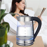 ZOKOP HD-250 110V 1500W 2.5L Electric Kettle with Blue Glass *