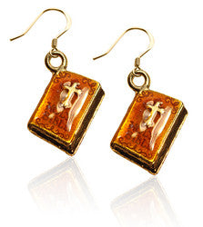 Holy Bible Charm Earrings