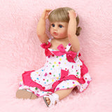 All-Plastic Simulation Doll: 22 Inches Cute Polka Dot Skirt