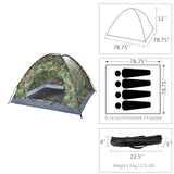 3-4 Person Camping Dome Tent Camouflage **