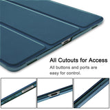 For Samsung Tab S5E 10.5 T720 Ultra-thin PU Leather Bracket Tri-fold Protective Case with Sleep Function blue