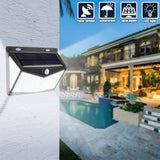 208 LED Solar Power Light PIR Motion Sensor Security Outdoor Garden Wall Lamp US **