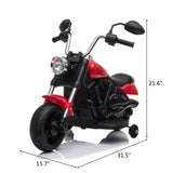 Kids Electric Ride-on Motorcycle with Training Wheels for Boys or Girls 6V Red **