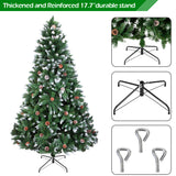 Christmas Tree 6FT 920 Branches Flocking Spray White Tree Plus Pine Cone (YJ) **