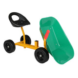 Kids Ride On Sand Dumper With Wheels, Outdoor Sandbox Toy Wheelbarrow For Kids Green