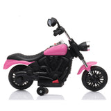 Kids Electric Ride-on Motorcycle with Training Wheels for Boys or Girls 6V Pink **