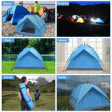 2-3 Person Double-Deck Tow-Door Hydraulic Automatic Tent Free Build Outdoor Tent Blue **