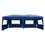 3 x 6m Four Windows Practical Waterproof Folding Tent Blue