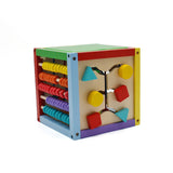 8 x 8 Inch Wooden Learning Bead Maze Cube 5 in 1 Activity Center Educational Toy Multicolor **