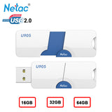 Netac USB Flash Drive 16GB 32GB 64GB Pendrive Memory Stick for Computer Desktop Flash Disk  Silver_16 GB