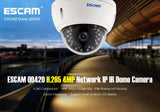 Full-HD Security Camera - 4MP CMOS, 2592x1520p Full HD, IP66 Waterproof, Motion Detection, Night Vision, Alarm, Remote Viewing