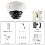 Full-HD Security Camera - 4MP CMOS, 2592x1520p Full HD, IP66 Waterproof, Motion Detection, Night Vision, Alarm, Remote Viewing