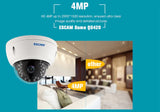 Full-HD Security Camera - 4MP CMOS, 2592x1520p Full HD, IP66 Waterproof, Motion Detection, Night Vision, Alarm, Remote Viewing