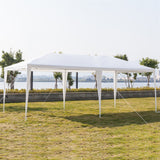 3 x 6m Six Sides Two Doors Waterproof Tent with Spiral Tubes White **