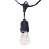 S14 24pcs Light Bulb Outdoor Yard Lamp String Light with Black Lamp Wire **