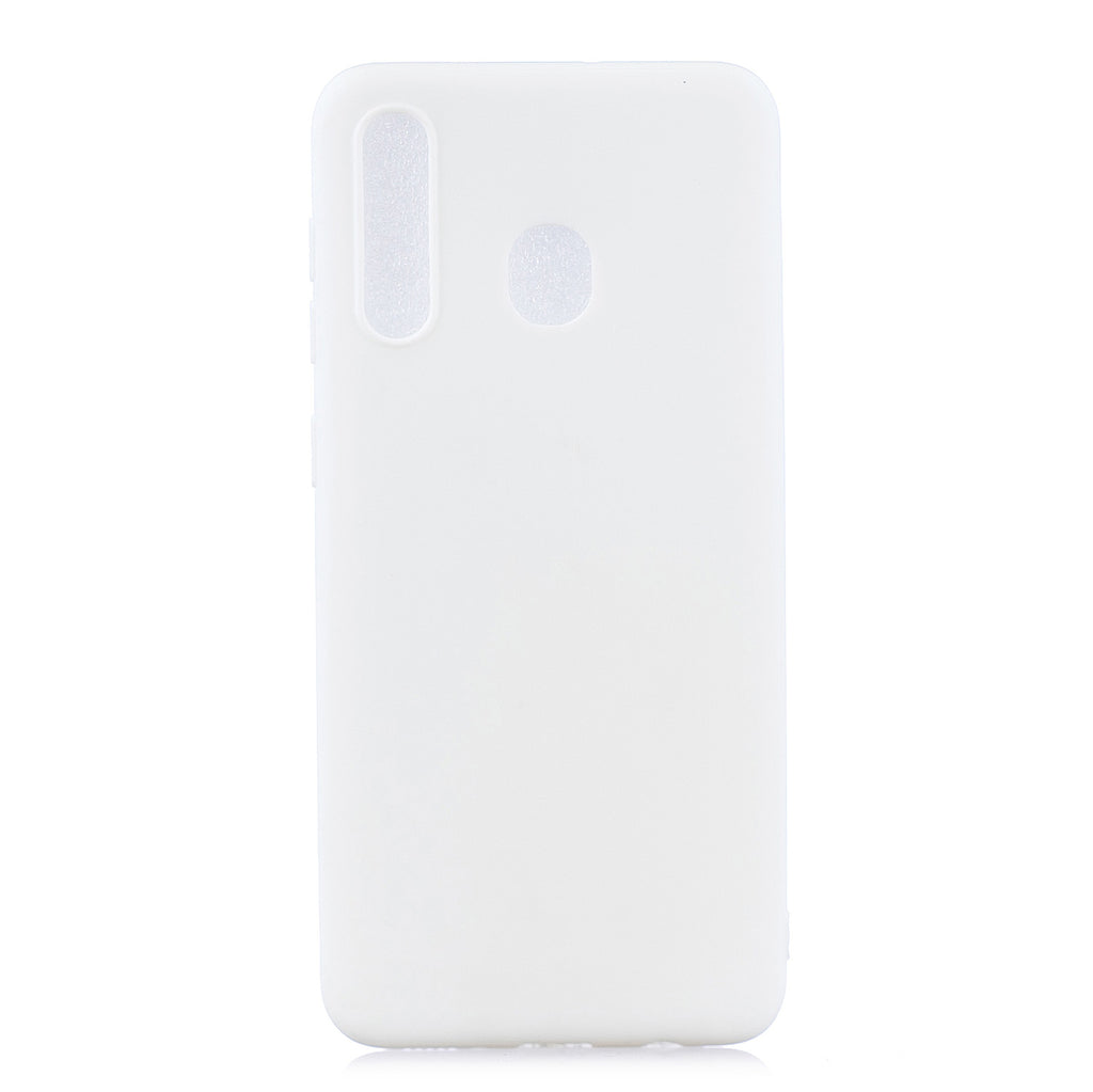 For HUAWEI Y9 2019 Lovely Candy Color Matte TPU Anti-scratch Non-slip Protective Cover Back Case white