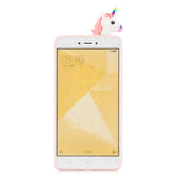 For XIAOMI Redmi NOTE 4X/NOTE 4 3D Cute Coloured Painted Animal TPU Anti-scratch Non-slip Protective Cover Back Case Light pink