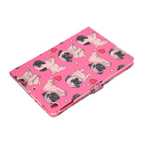 For iPad 5/6/7/8/9-iPad Pro9.7-iPad 9.7 Laptop Protective Case Color Painted Smart Stay PU Cover Caring dog