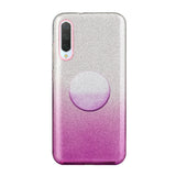 For XIAOMI CC9E/A3/10/10 PRO/K20/K20 pro Phone Case Gradient Color Glitter Powder Phone Cover with Airbag Bracket yellow