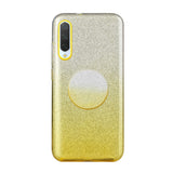 For XIAOMI CC9E/A3/10/10 PRO/K20/K20 pro Phone Case Gradient Color Glitter Powder Phone Cover with Airbag Bracket yellow