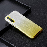 For XIAOMI CC9E/A3/10/10 PRO/K20/K20 pro Phone Case Gradient Color Glitter Powder Phone Cover with Airbag Bracket yellow