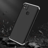 For Redmi 9C Mobile Phone Cover 360 Degree Full Protection Phone Case Silver black silver