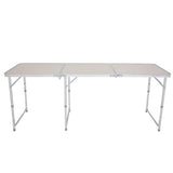 180 x 60 x 70cm Home Use Aluminum Alloy Folding Table White