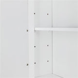 Single Door Mirror Indoor Bathroom Wall Mounted Cabinet Shelf White