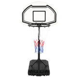 28" x 19" Backboard Adjustable Pool Basketball Hoop System Stand Kid Poolside Swimming Water Maxium Applicable Ball Model 7# White & Black