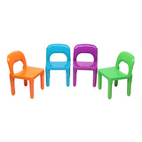 Set of Plastic Table And Chair for Children, One Desk And Four Chairs (50x50x46cm) **