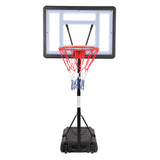 HY-B064S Portable Movable Swimming Pool PVC Transparent Backboard Basketball Stand (Basket Adjustment Height 1.15m-1.35m) Maximum Applicable For 7 # Ball