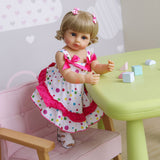 All-Plastic Simulation Doll: 22 Inches Cute Polka Dot Skirt