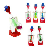 Creative Non-Stop Liquid Drinking Glass Lucky Bird Funny Duck Drink Water Desk Toy Perpetual Motion blue