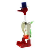 Creative Non-Stop Liquid Drinking Glass Lucky Bird Funny Duck Drink Water Desk Toy Perpetual Motion blue