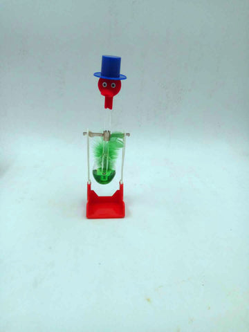 Creative Non-Stop Liquid Drinking Glass Lucky Bird Funny Duck Drink Water Desk Toy Perpetual Motion green