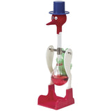 Creative Non-Stop Liquid Drinking Glass Lucky Bird Funny Duck Drink Water Desk Toy Perpetual Motion blue