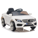 12V Kids Ride On Car 2.4GHZ Remote Control LED Lights White