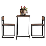 Elm Wood Simple Breakfast Table and Chair Three-Piece