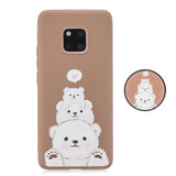 For HUAWEI MATE 20 pro Pure Color Phone Cover Cute Cartoon Phone Case Lightweight Soft TPU Phone Case with Matching Pattern Adjustable Bracket 7