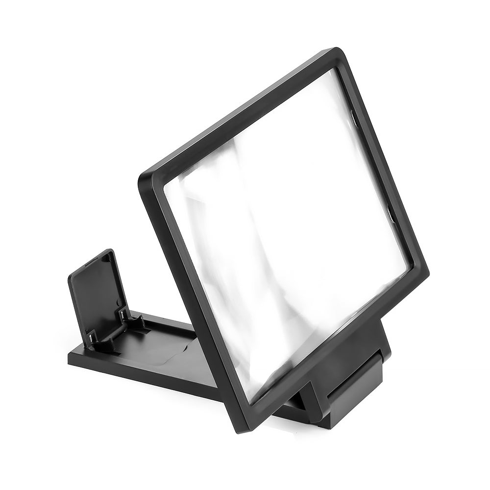 3D Mobile Phone Screen Magnifier HD Foldable Video Support Magnified Screen black