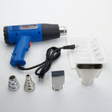 1500W 110V Dual-Temperature Heat Gun with 4pcs Stainless Steel Concentrator Tips Blue **