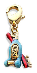 Tooth Paste with Brush Charm Dangle